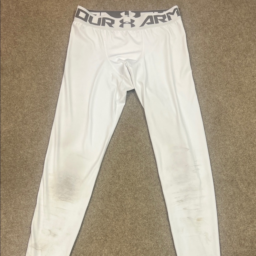 Men’s Under Armour White and Gray Leggings